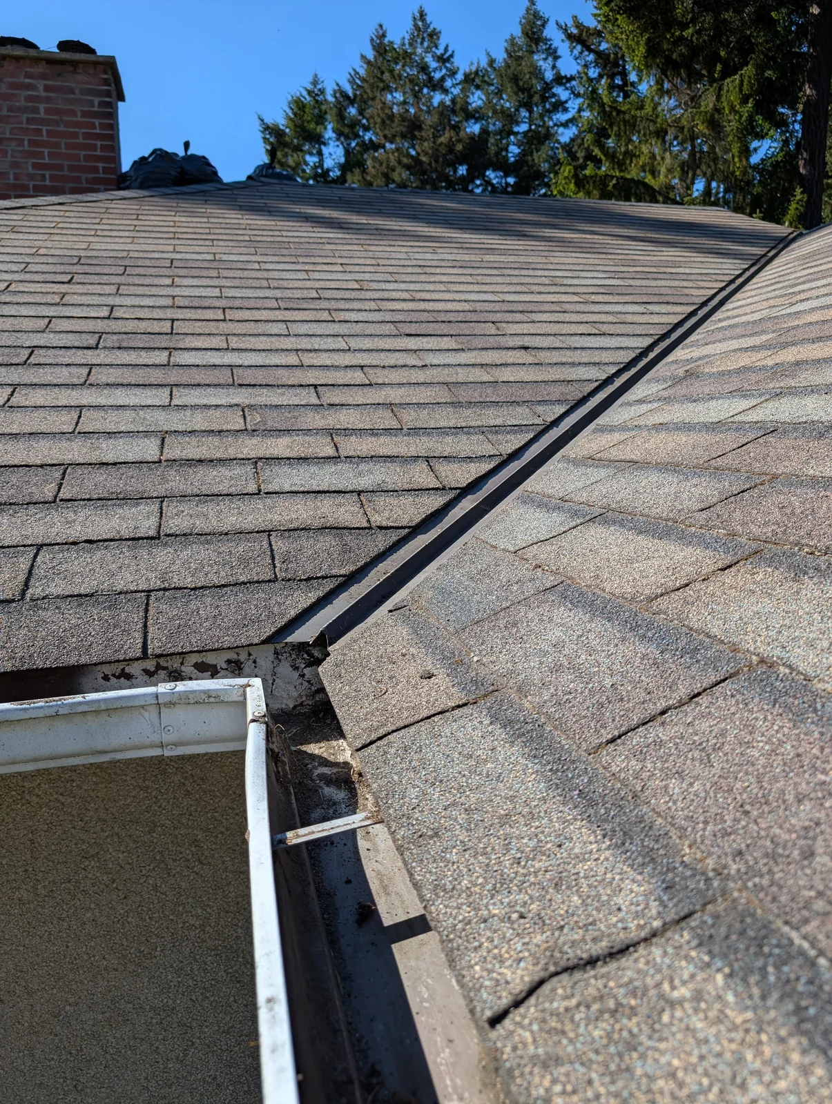 From mossy roof to a clearer valley — after cleaning